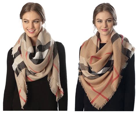 burberry inspired blanket scarf|Burberry look alike scarf.